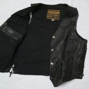 Vintage, Hudson leather genuine leather vest Men's 40